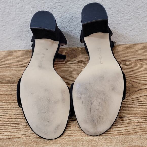 Ivanka Trump Black Suede Womens Shoes 8.5 Open Toe High Heels Sandals ITKLOVER - Picture 9 of 11